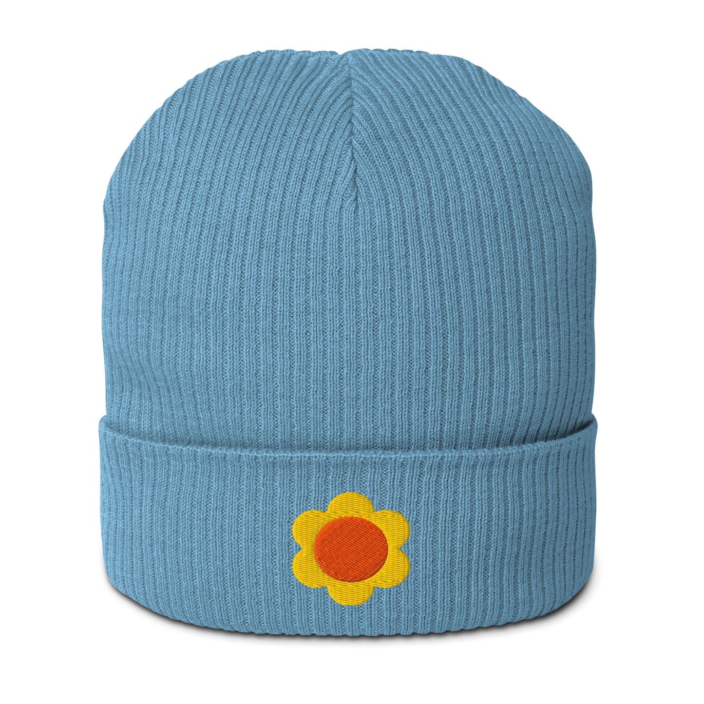 Beanie - ELLIE orange yellow - Classic Flower Print