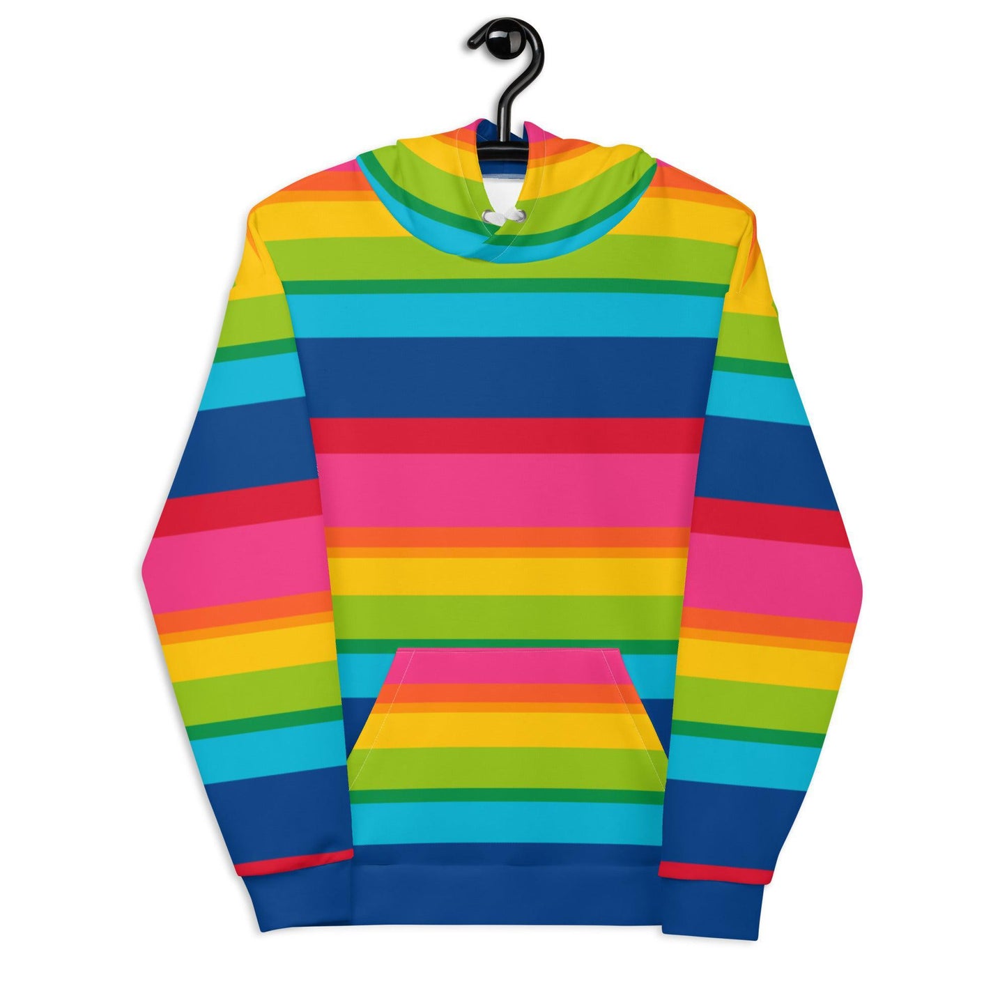 Hoodie - ELLIE rainbow stripe - Classic Flower Print
