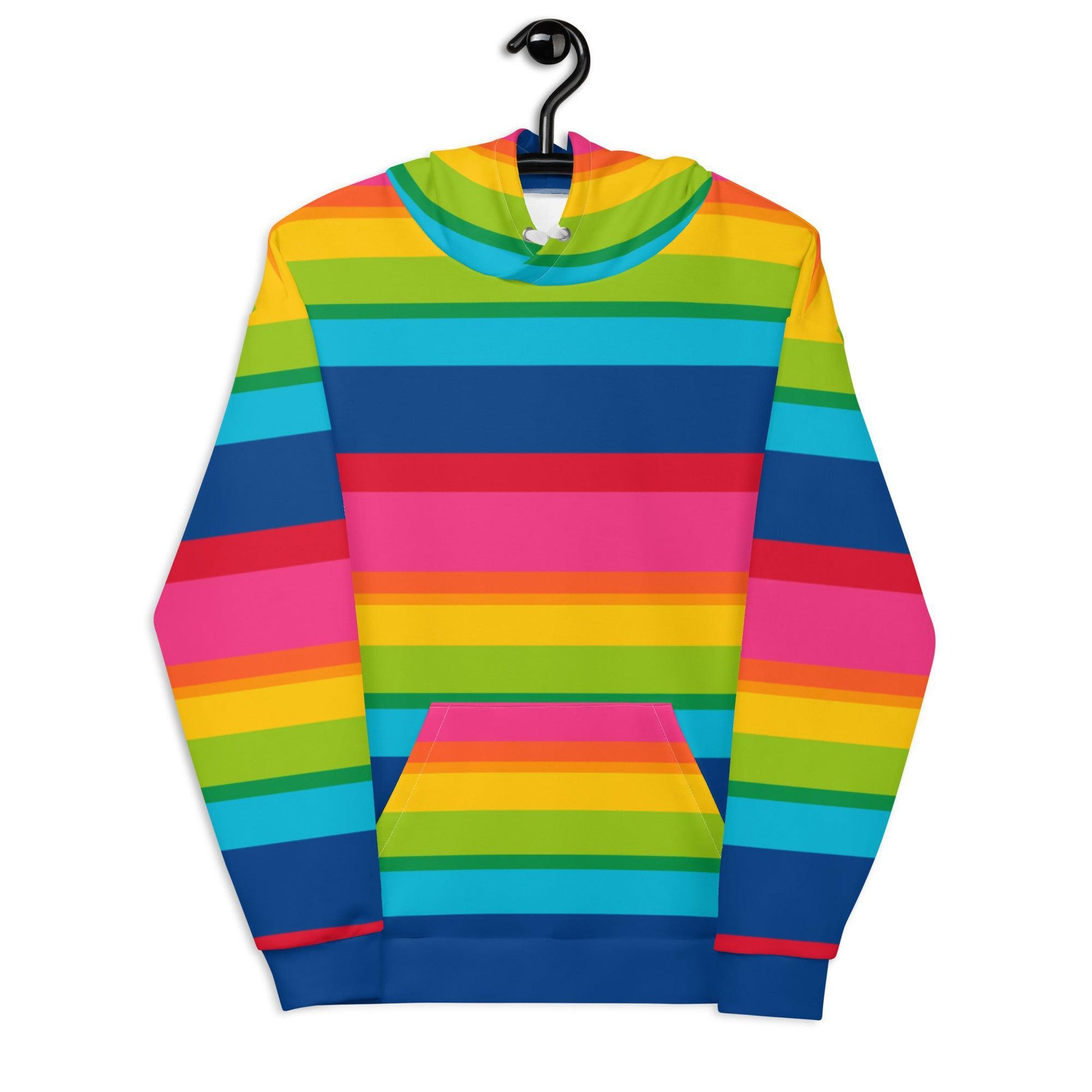Hoodie - ELLIE rainbow stripe - Classic Flower Print