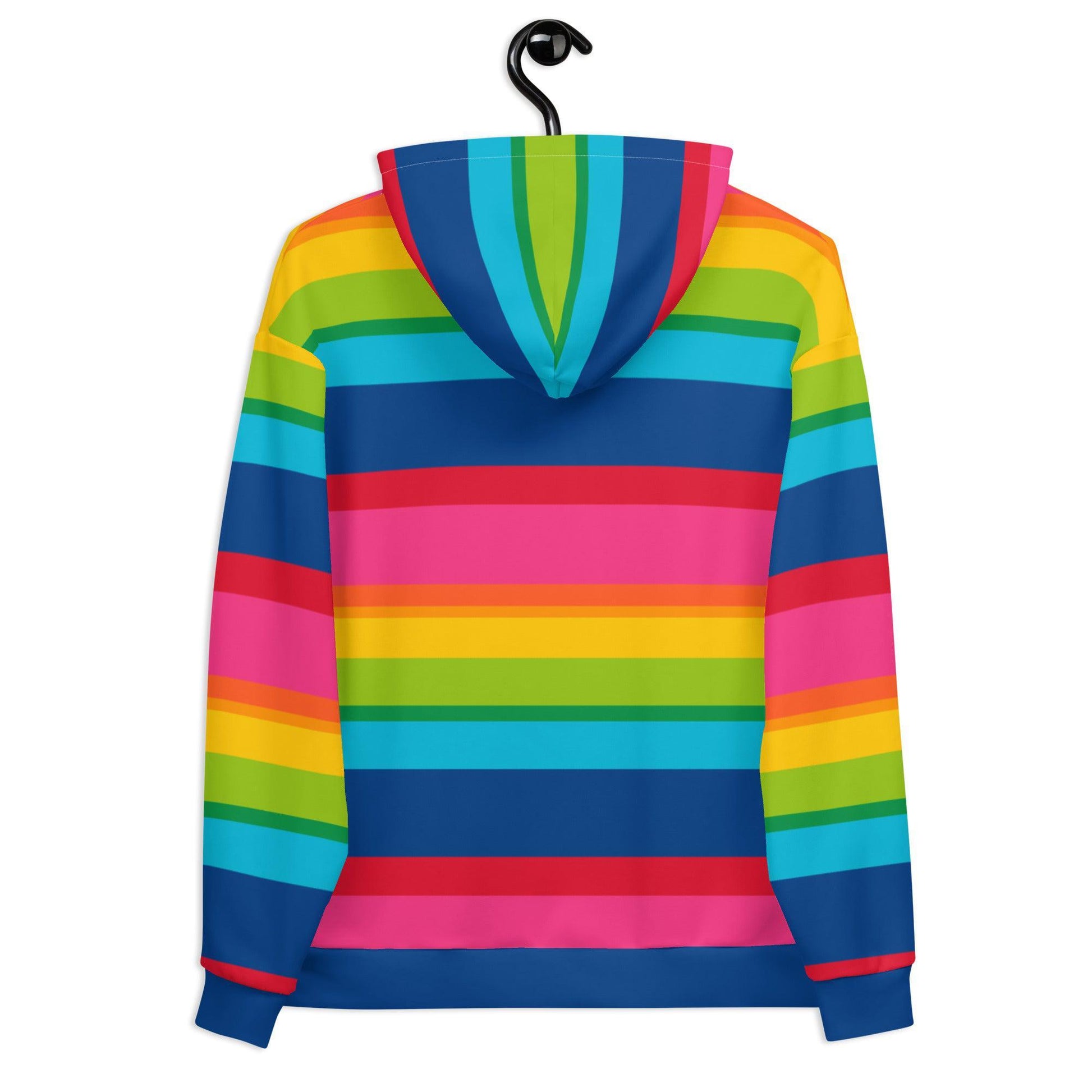 Hoodie - ELLIE rainbow stripe - Classic Flower Print