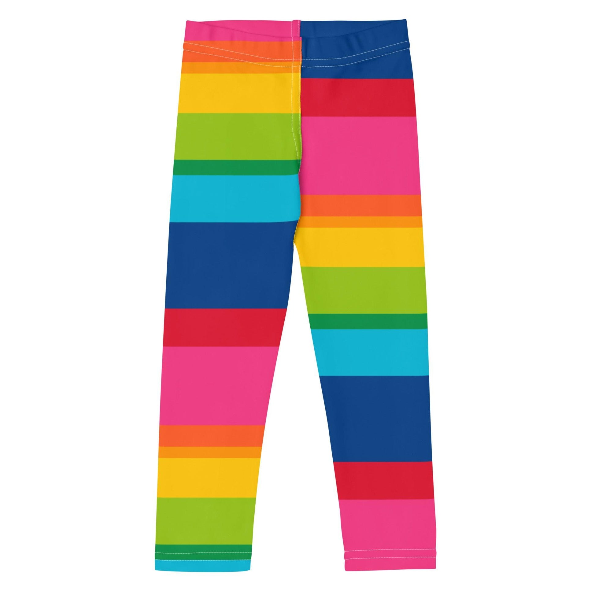 Kids' Leggings - ELLIE rainbow stripe - Classic Flower Print