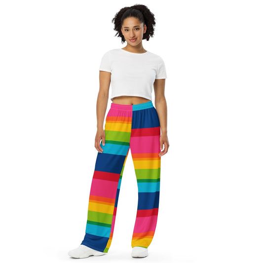 Pants - ELLIE rainbow stripe - Classic Flower Print
