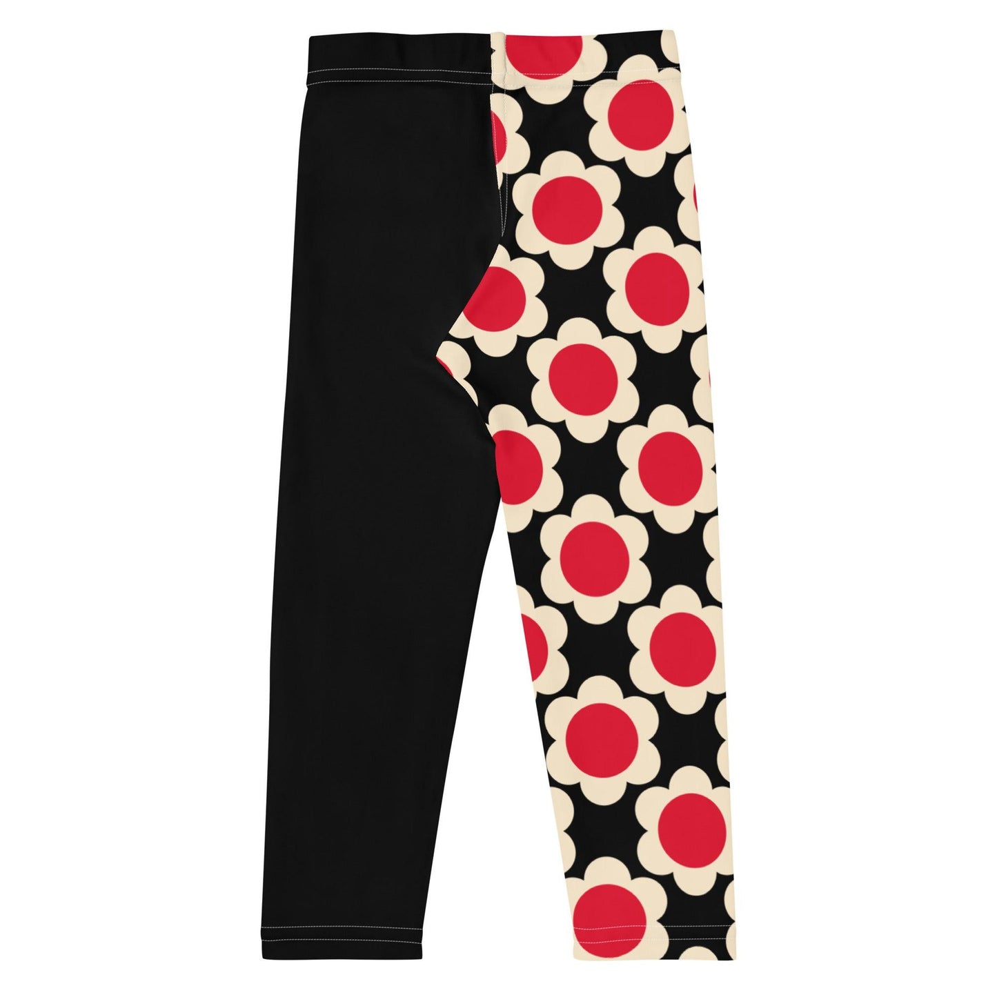 Kids' Leggings - ELLIE red black - Classic Flower Print