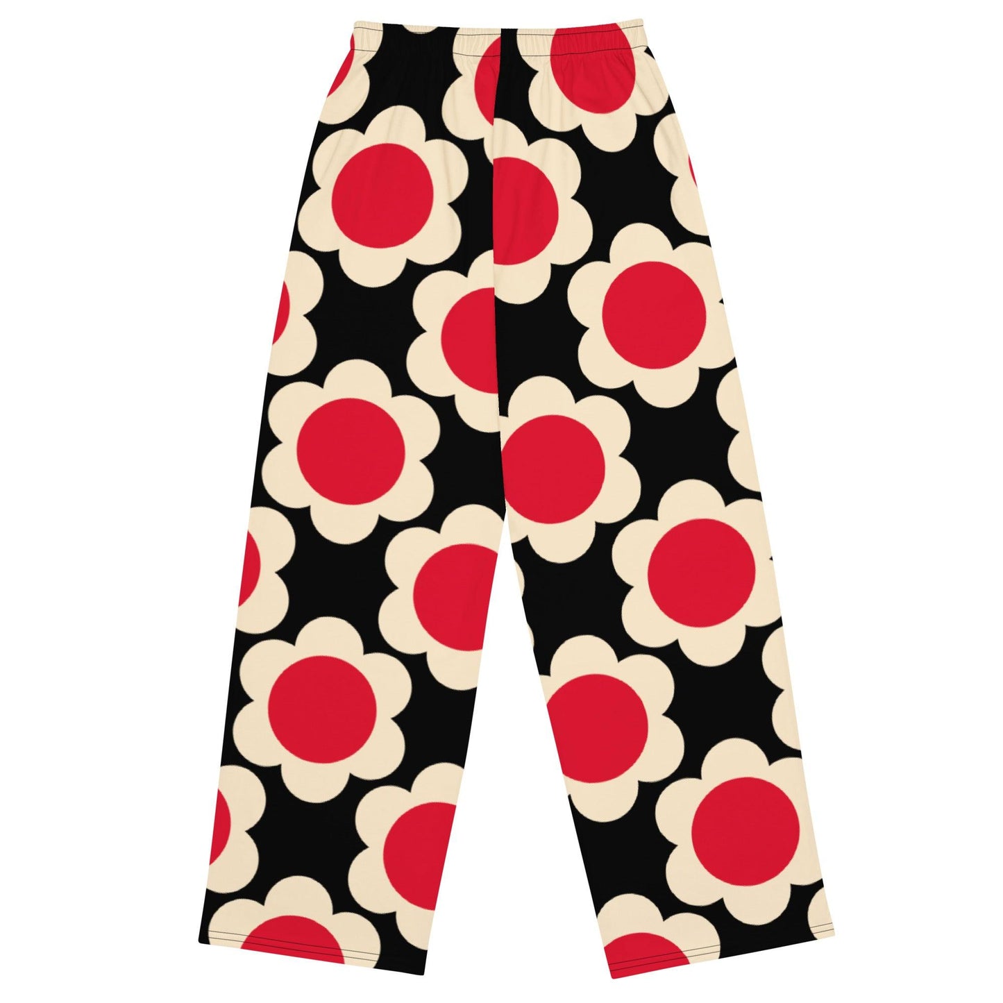 Pants - ELLIE red black - Classic Flower Print