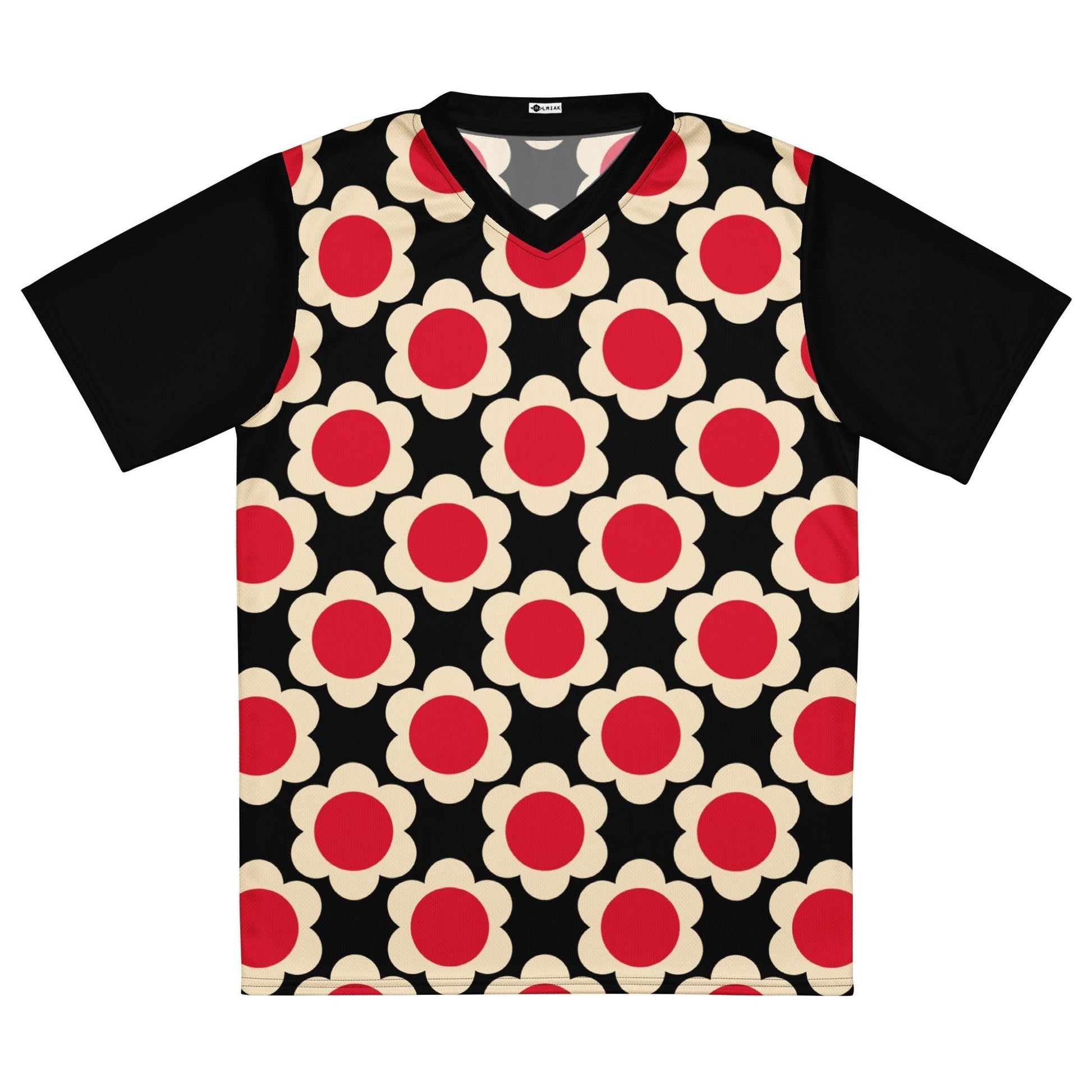 Sports Jersey - ELLIE red black - Classic floral print 6XL