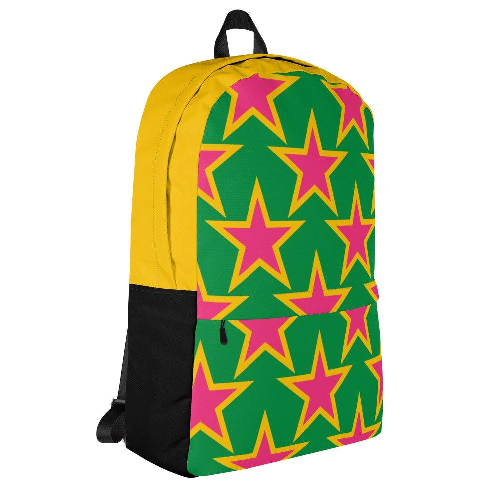 Backpack - ELLIE STAR green - Classic Flower Print