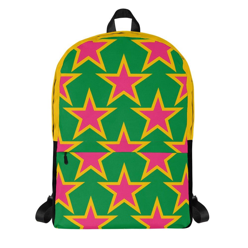 Backpack - ELLIE STAR green - Classic Flower Print