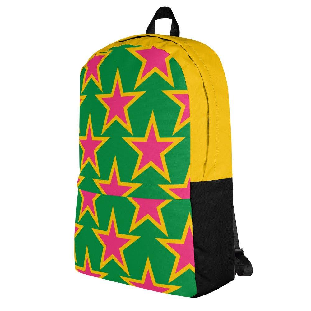 Backpack - ELLIE STAR green - Classic Flower Print