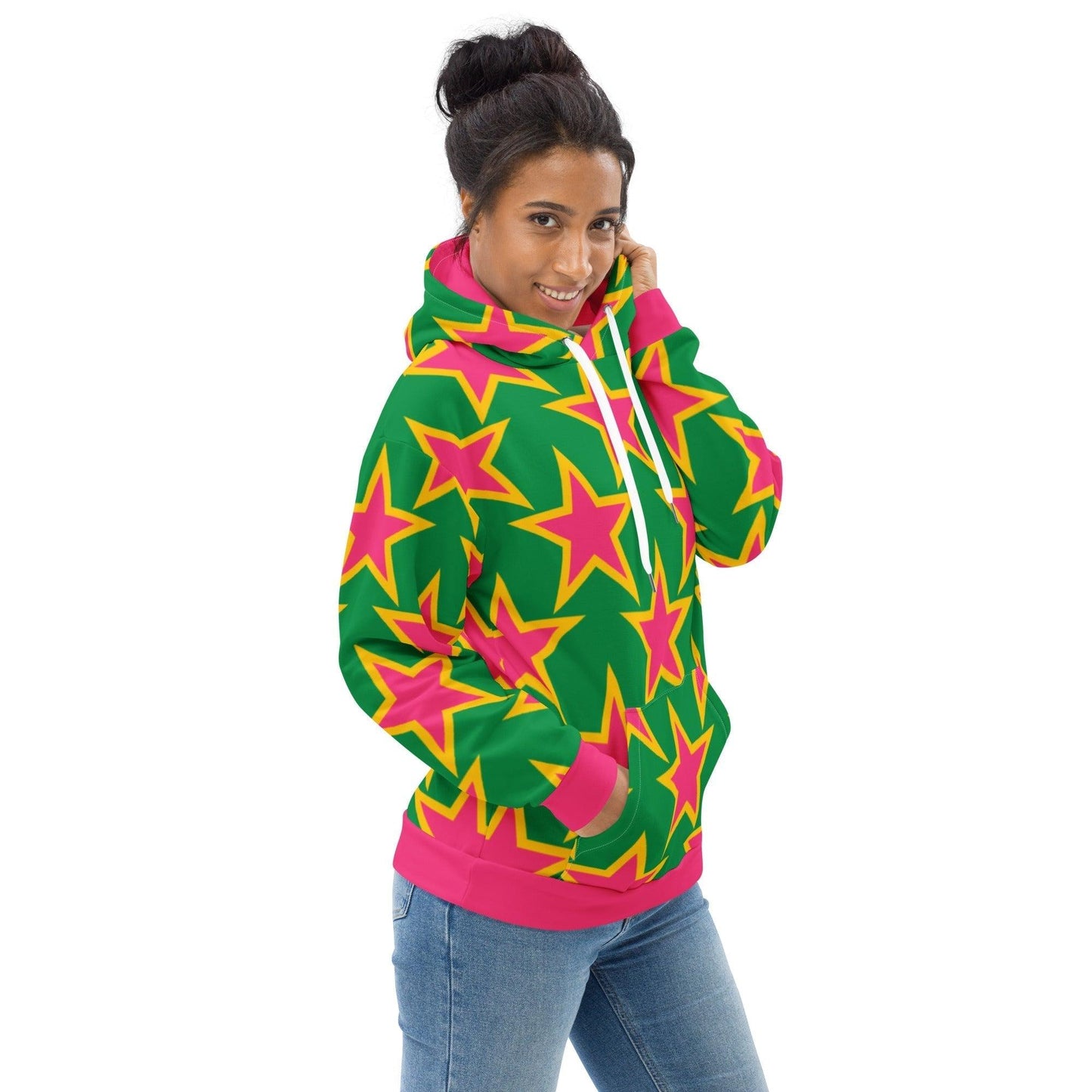 Hoodie - ELLIE STAR green - Classic Flower Print