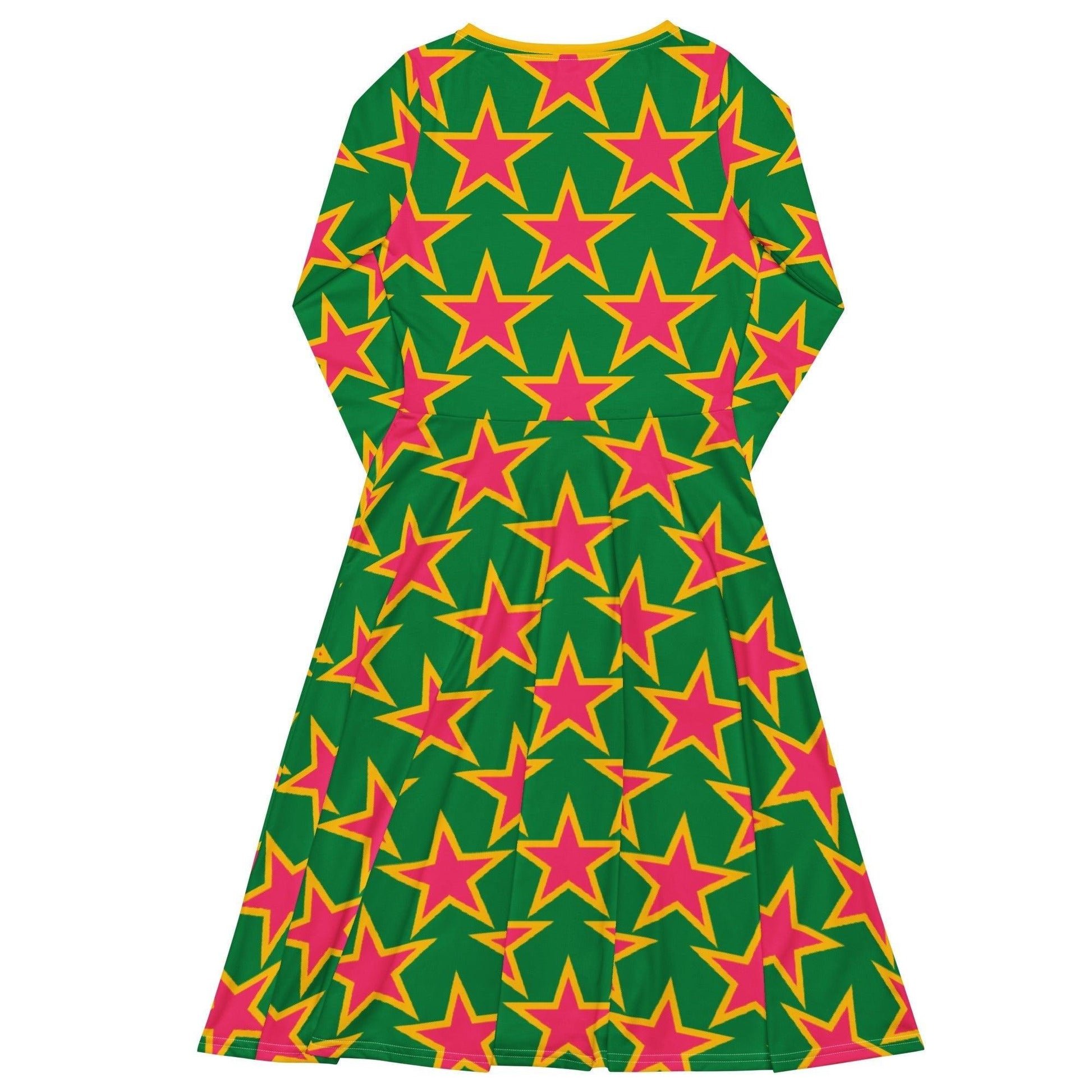 Midi Dress - ELLIE STAR green - Classic Flower Print