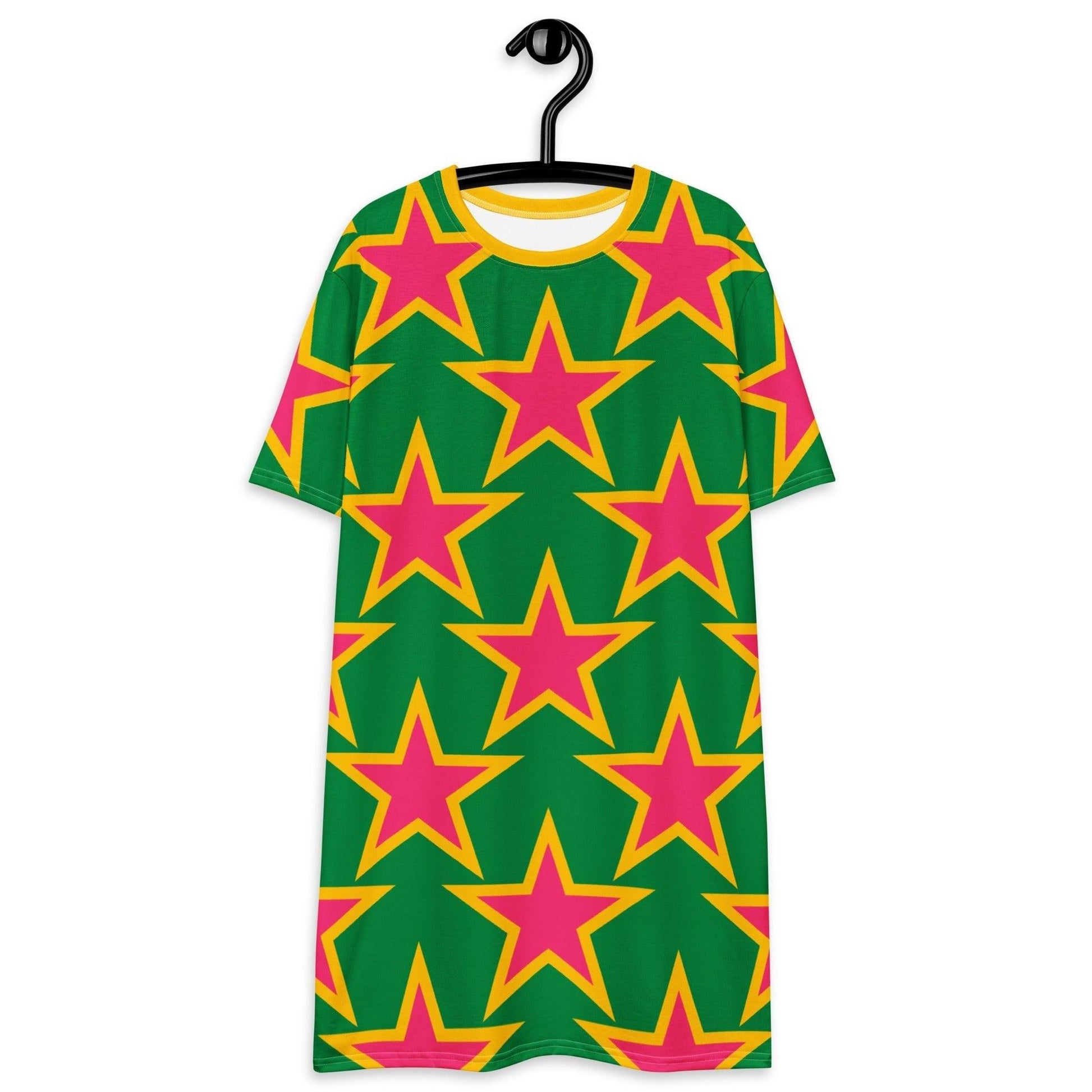 T-Shirt Dress - ELLIE STAR green - Classic Flower Print