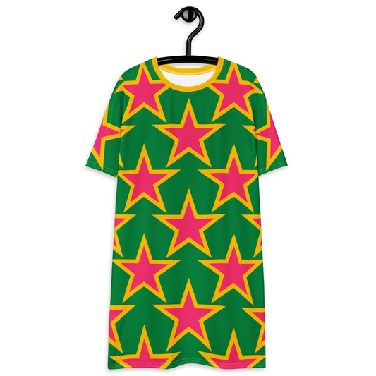 T-Shirt Dress - ELLIE STAR green - Classic Flower Print