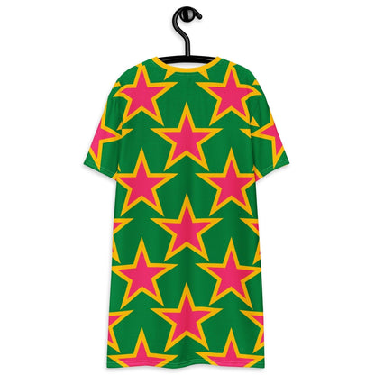 T-Shirt Dress - ELLIE STAR green - Classic Flower Print