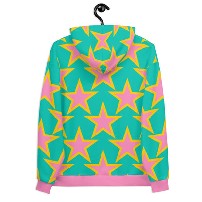 Hoodie - ELLIE STAR mint - Classic stars print