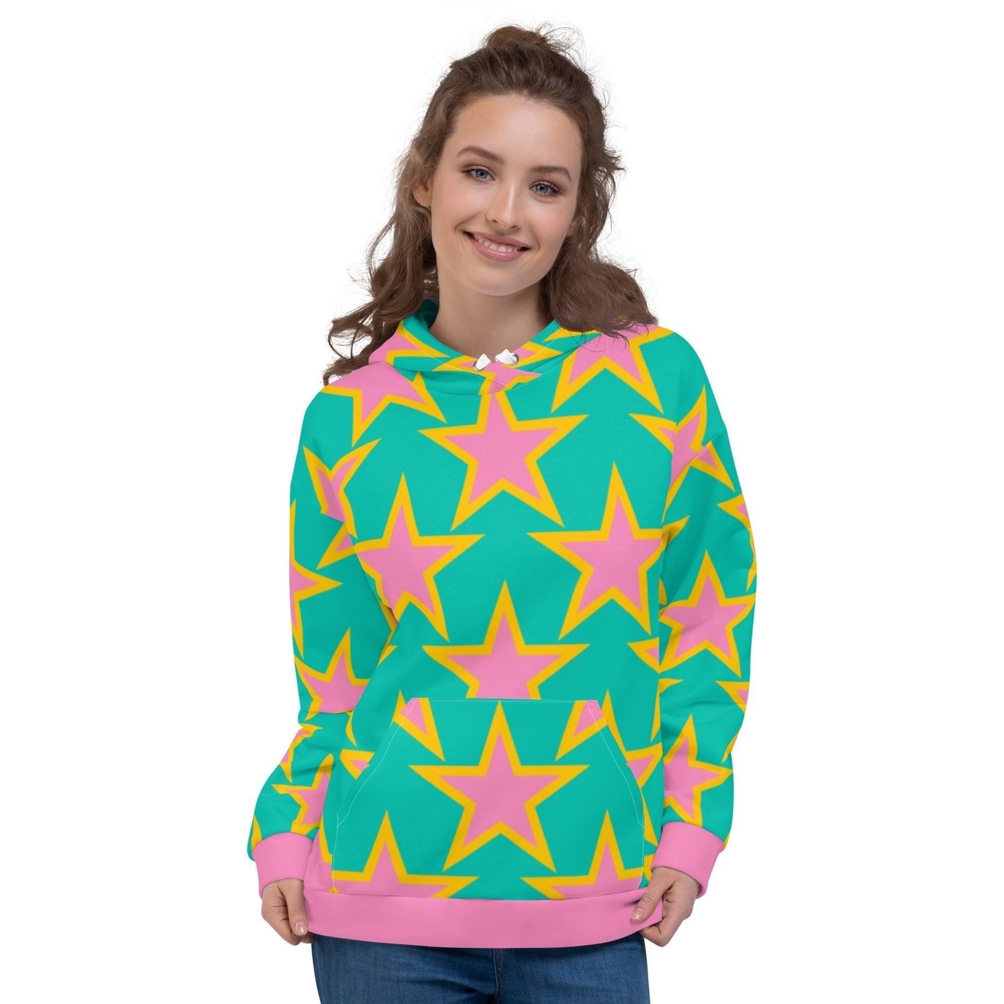 Hoodie - ELLIE STAR mint - Classic Flower Print