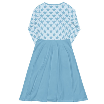 Midi Dress - ELLIE STAR tender blue - Classic Flower Print