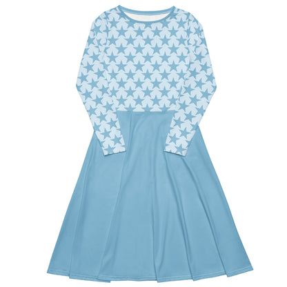 Midi Dress - ELLIE STAR tender blue - Classic Flower Print