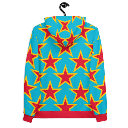 Hoodie - ELLIE STAR turquoise - Classic stars print