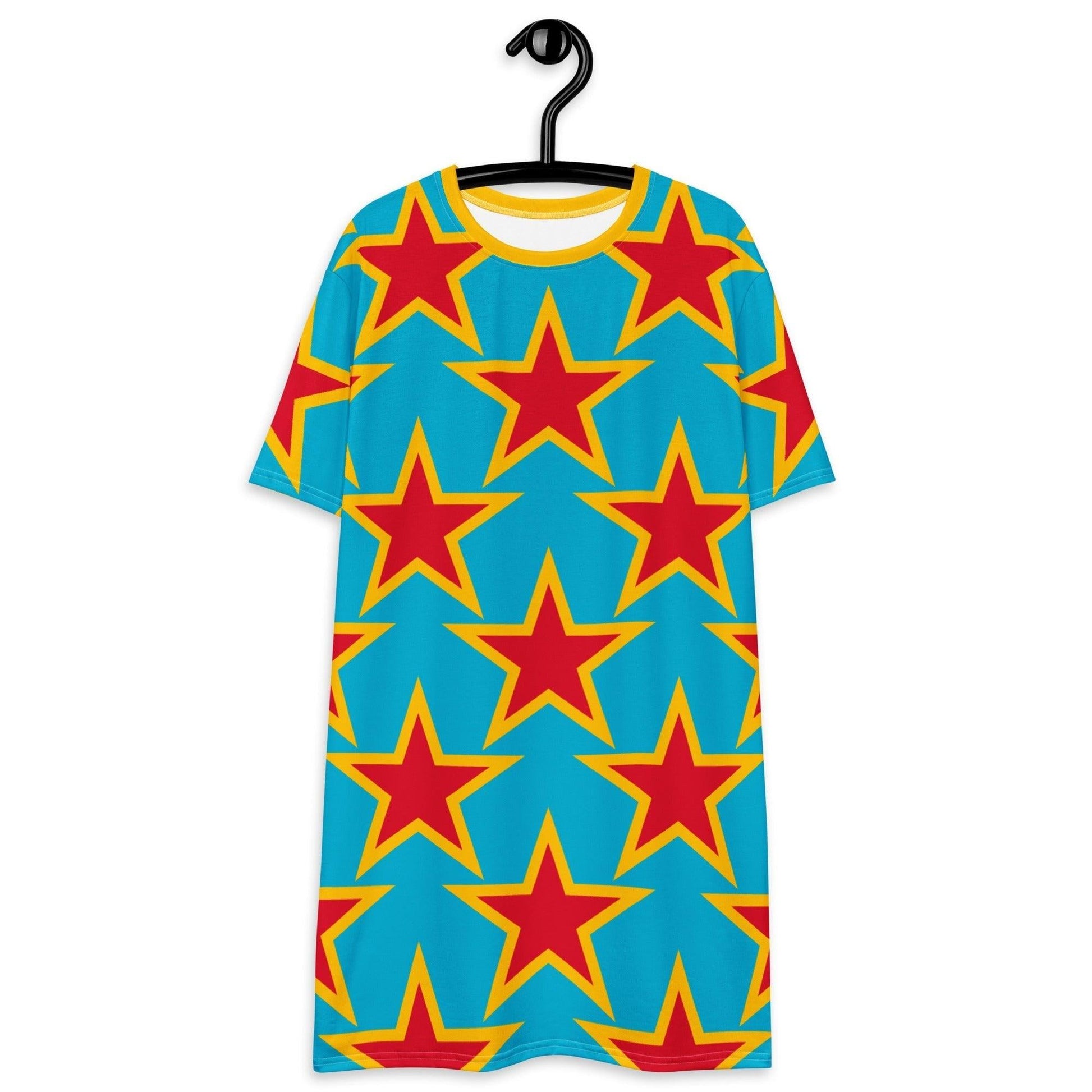 T-Shirt Dress - ELLIE STAR turquoise - Classic Flower Print