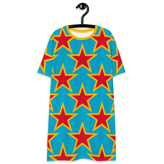 T-Shirt Dress - ELLIE STAR turquoise - Classic Flower Print