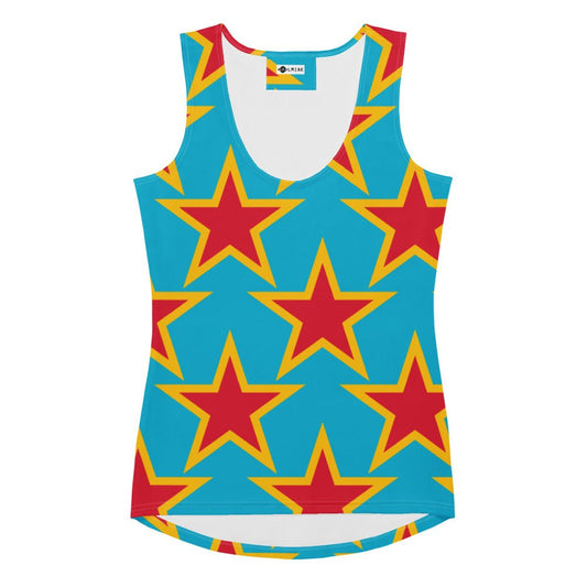 Tank Top - ELLIE STAR turquoise - Classic Flower Print