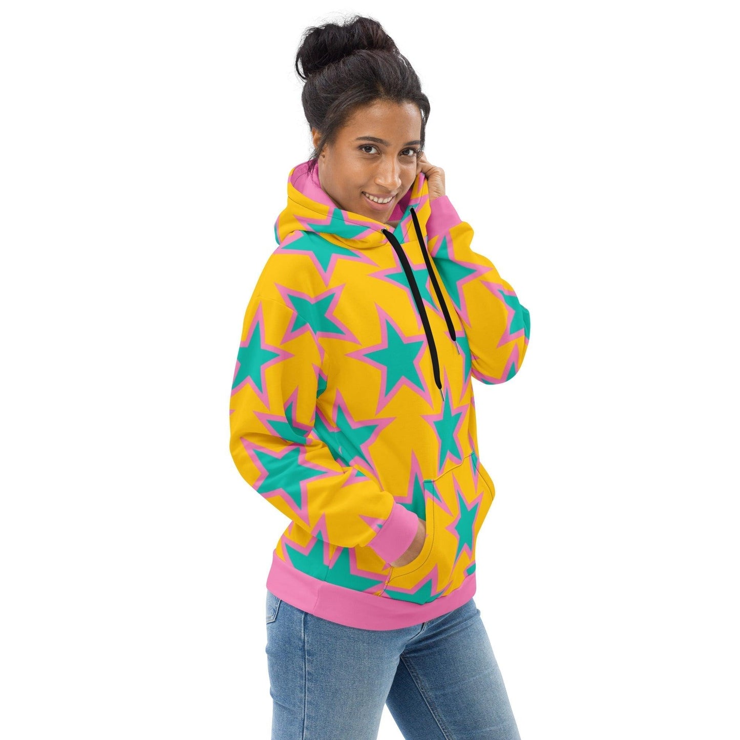 Hoodie - ELLIE STAR yellow - Classic Flower Print