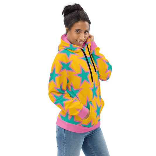 Hoodie - ELLIE STAR yellow - Classic Flower Print
