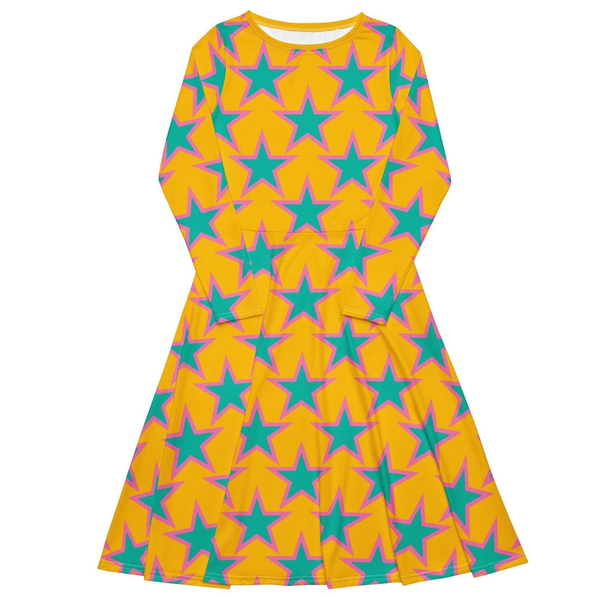 Midi Dress - ELLIE STAR yellow - Classic Flower Print
