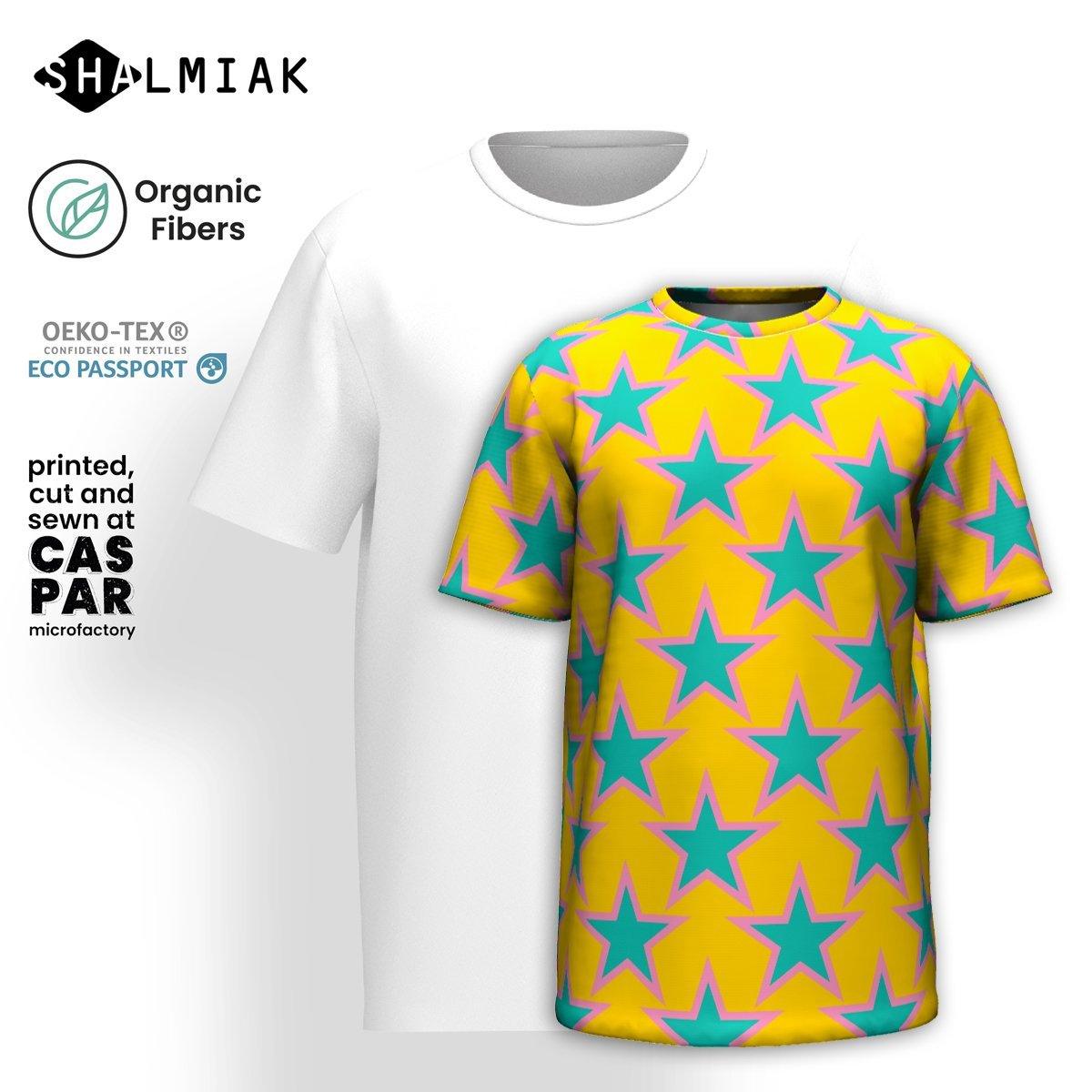 Organic Cotton T-Shirt - ELLIE STAR yellow - Classic Flower Print