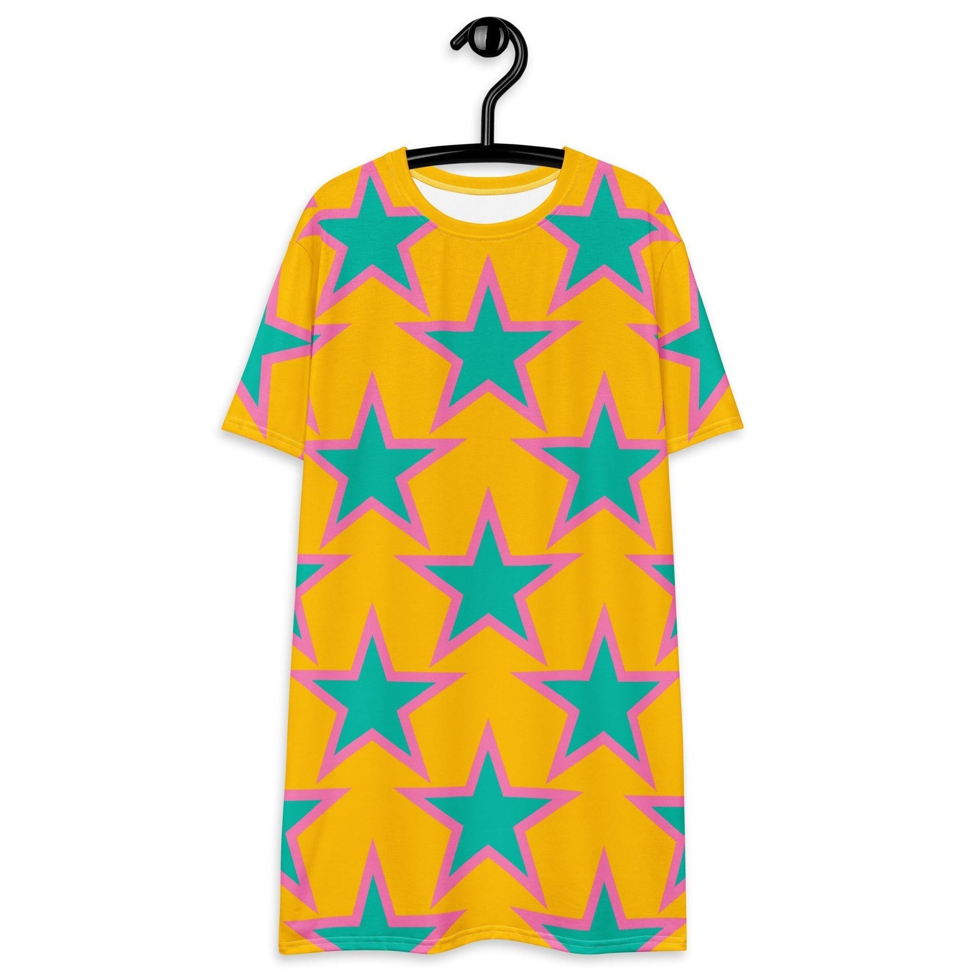 T-Shirt Dress - ELLIE STAR yellow - Classic Flower Print