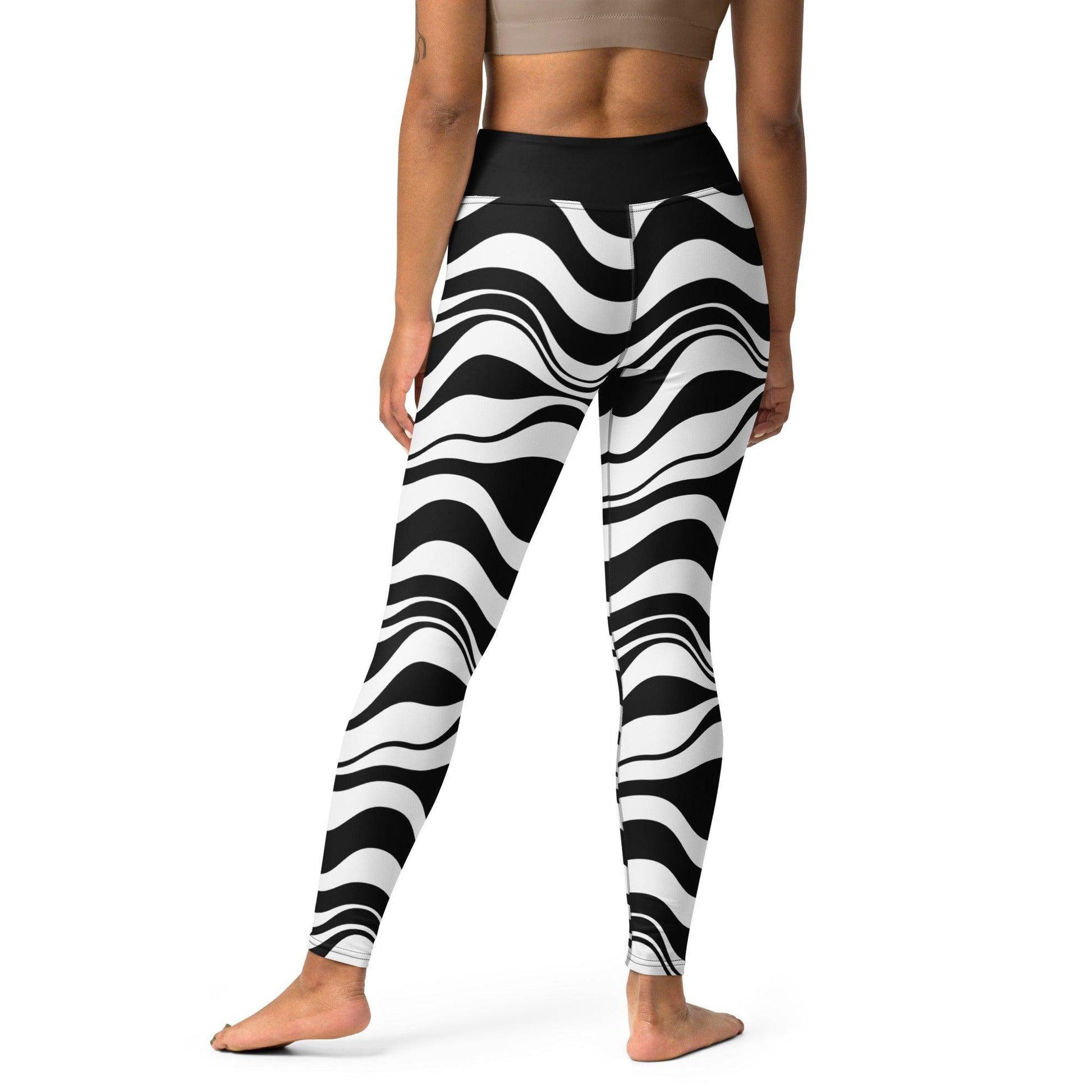 Yoga Leggings -2- ENERGY WAVES black