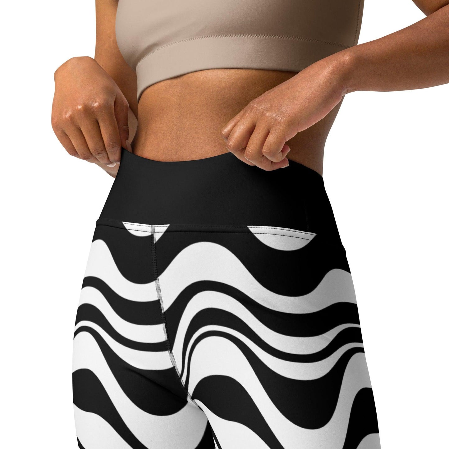 Yoga Leggings -2- ENERGY WAVES black