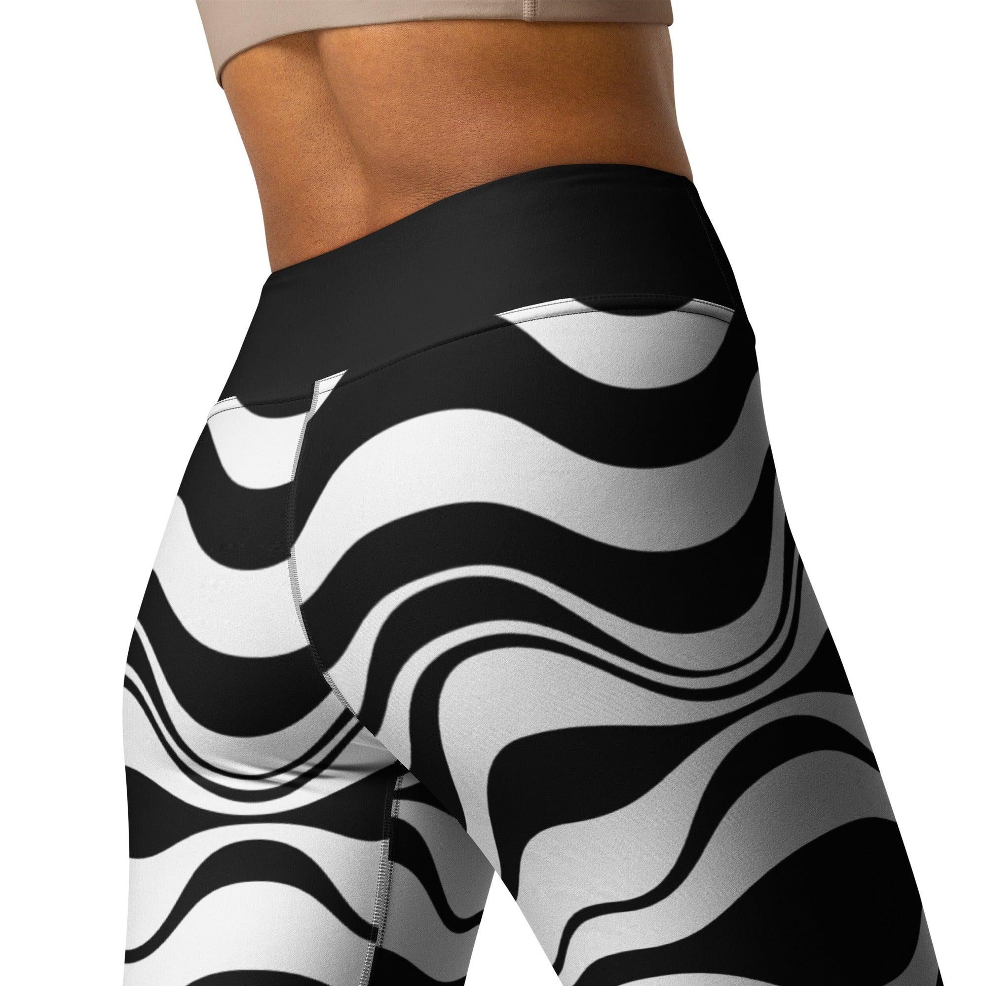 Yoga Leggings -2- ENERGY WAVES black