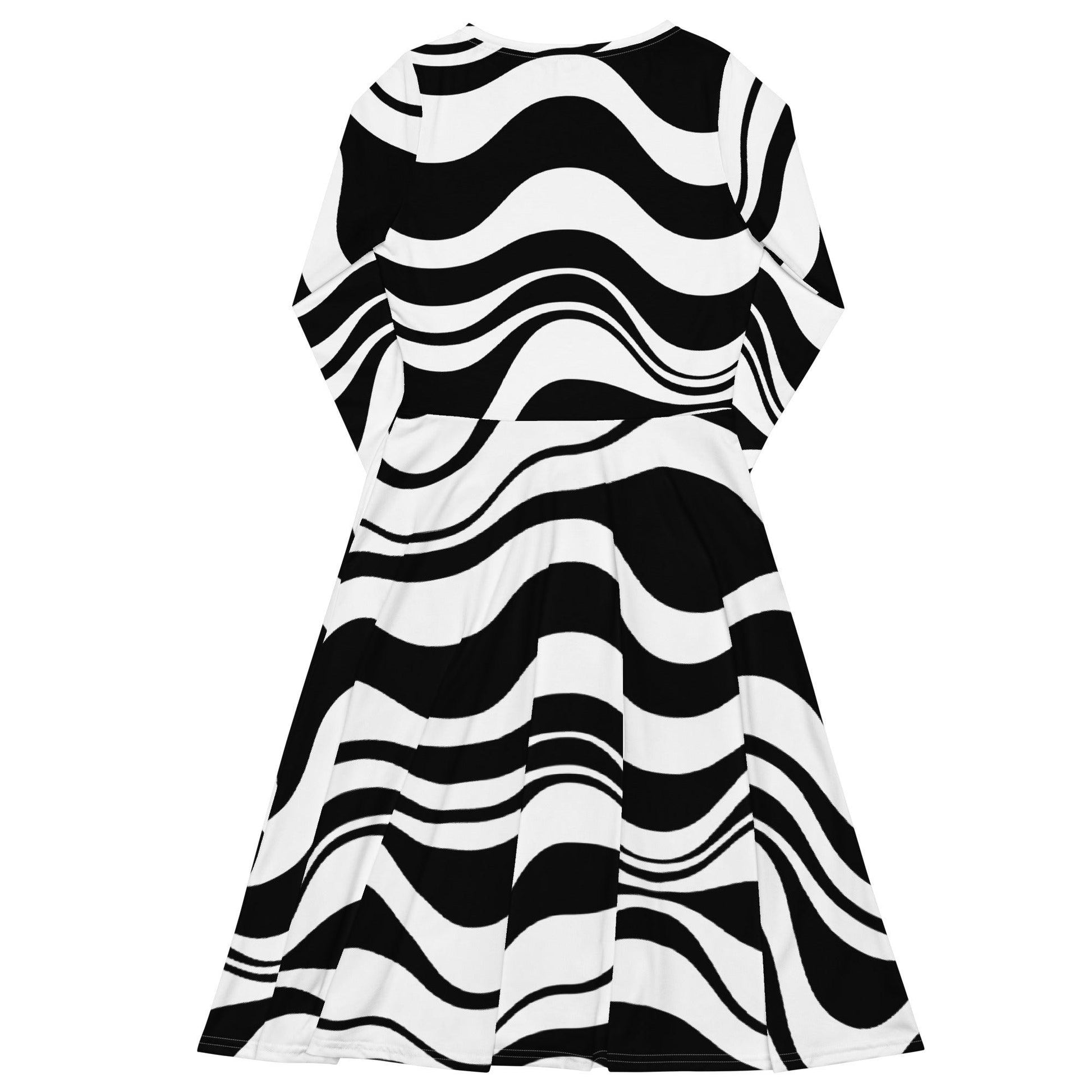 Midi Dress - ENERGY WAVES black