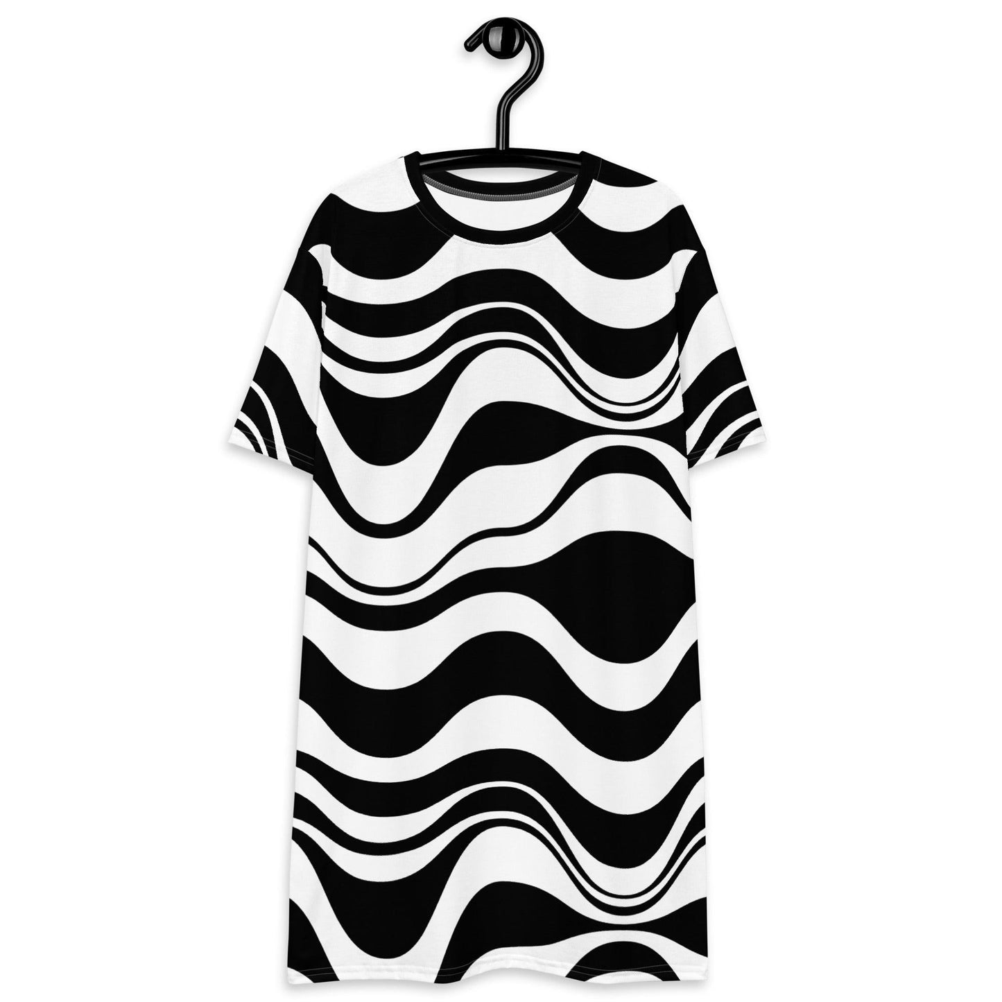 T-Shirt Dress - ENERGY WAVES black