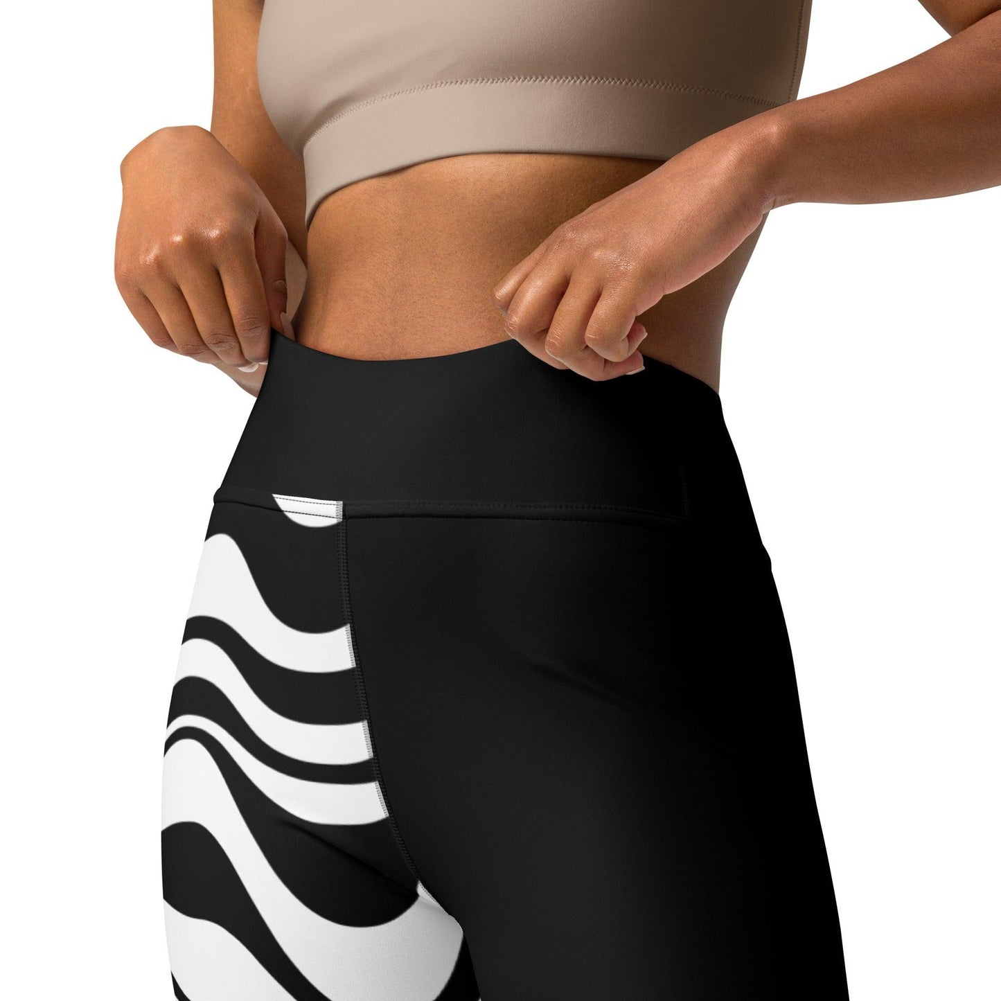 Yoga Leggings - ENERGY WAVES black
