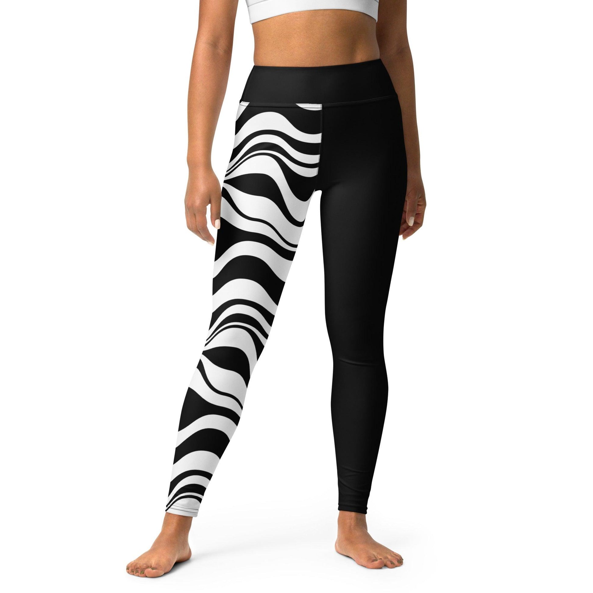 Yoga Leggings - ENERGY WAVES black