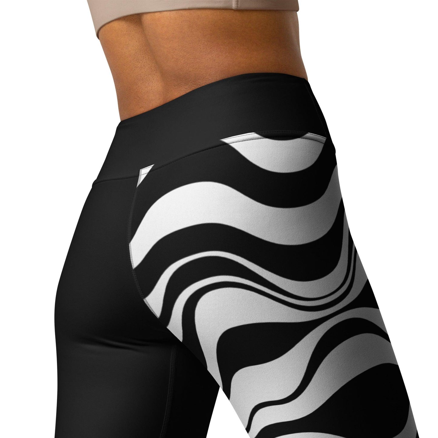 Yoga Leggings - ENERGY WAVES black