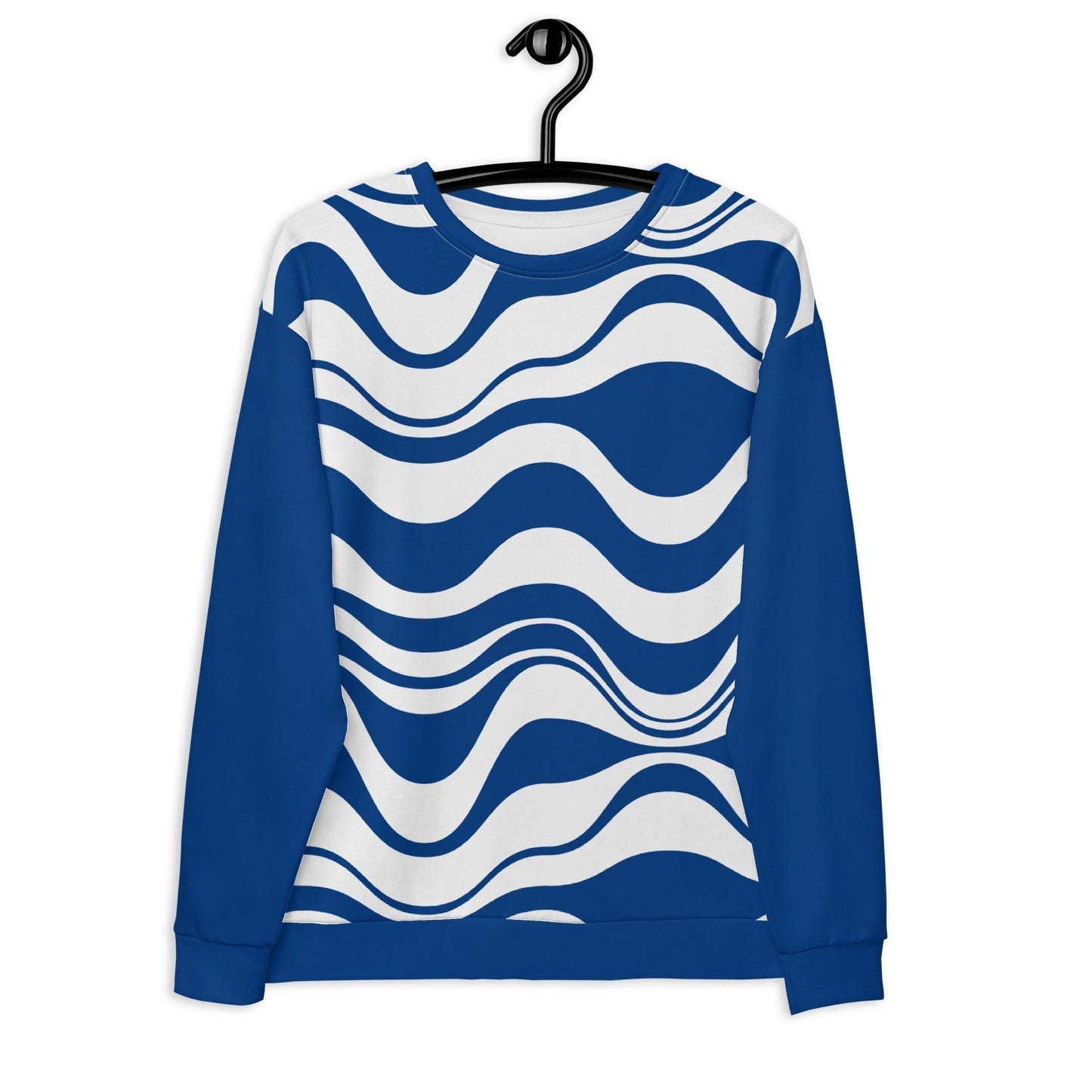 Sweatshirt - ENERGY WAVES blue - Wavy stripe print 3XL
