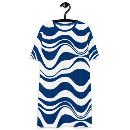 T-Shirt Dress - ENERGY WAVES blue