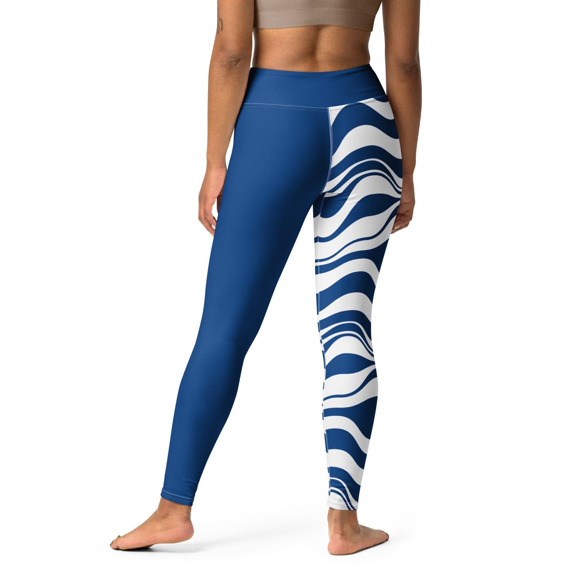 Yoga Leggings - ENERGY WAVES blue