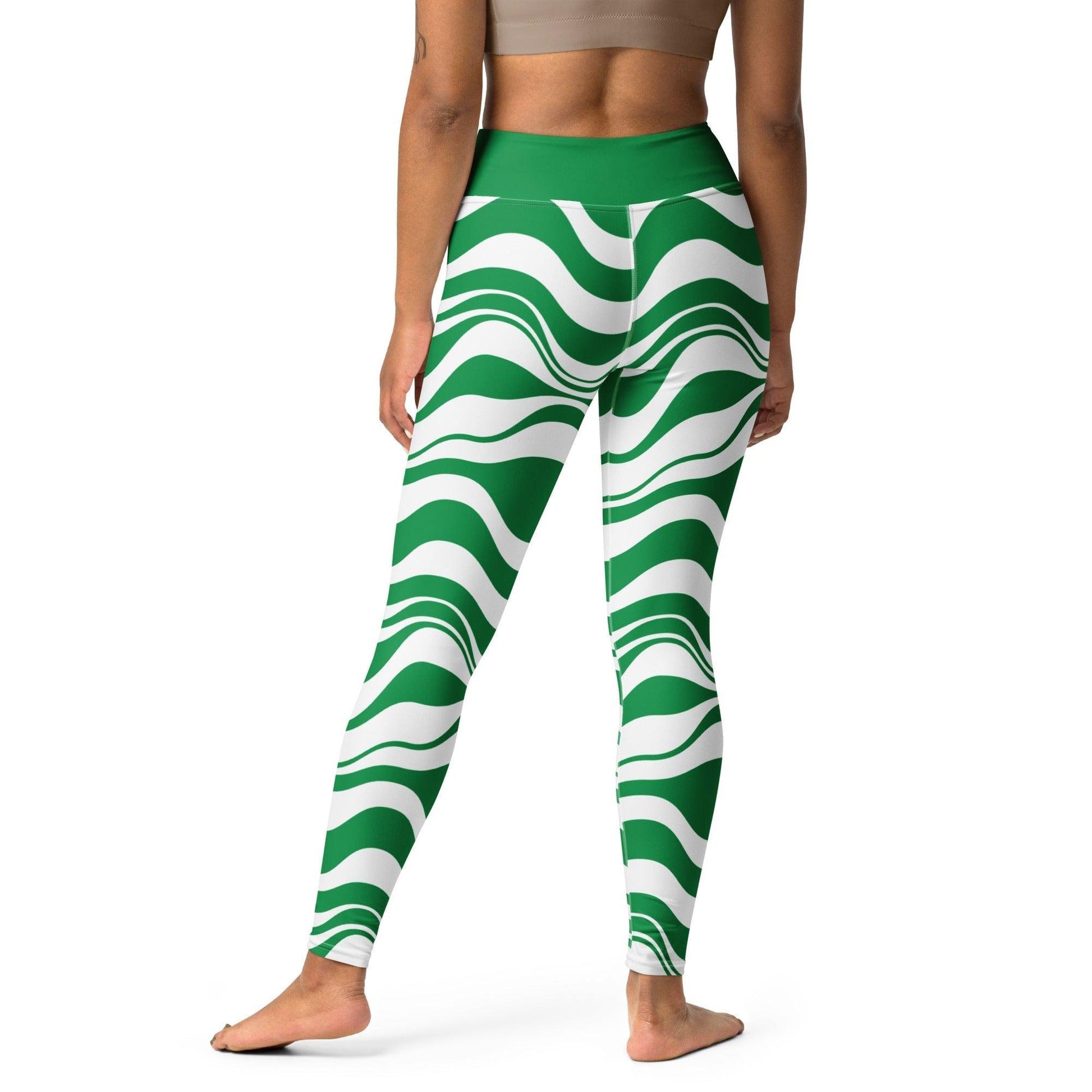 Yoga Leggings -2- ENERGY WAVES green