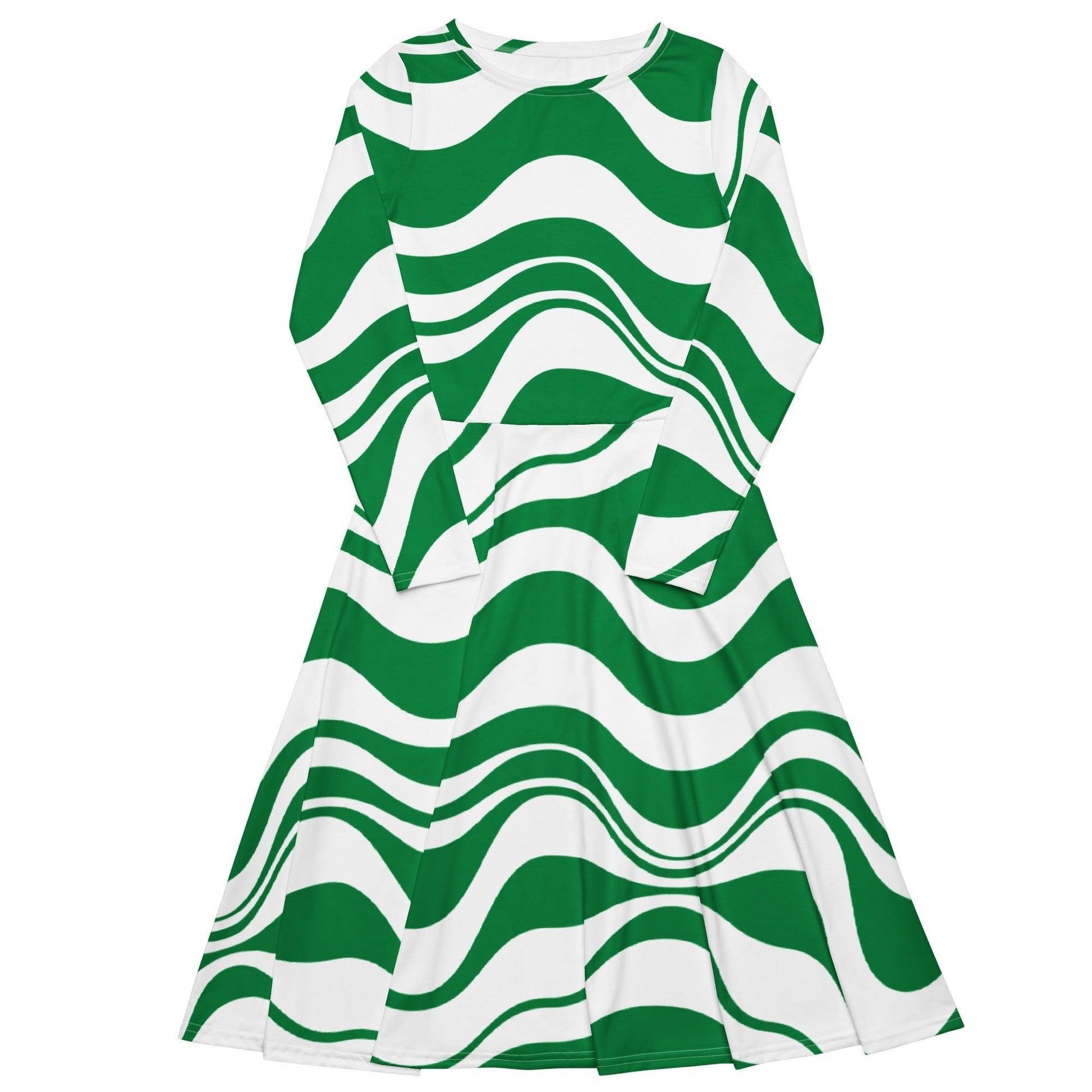 Midi Dress - ENERGY WAVES green