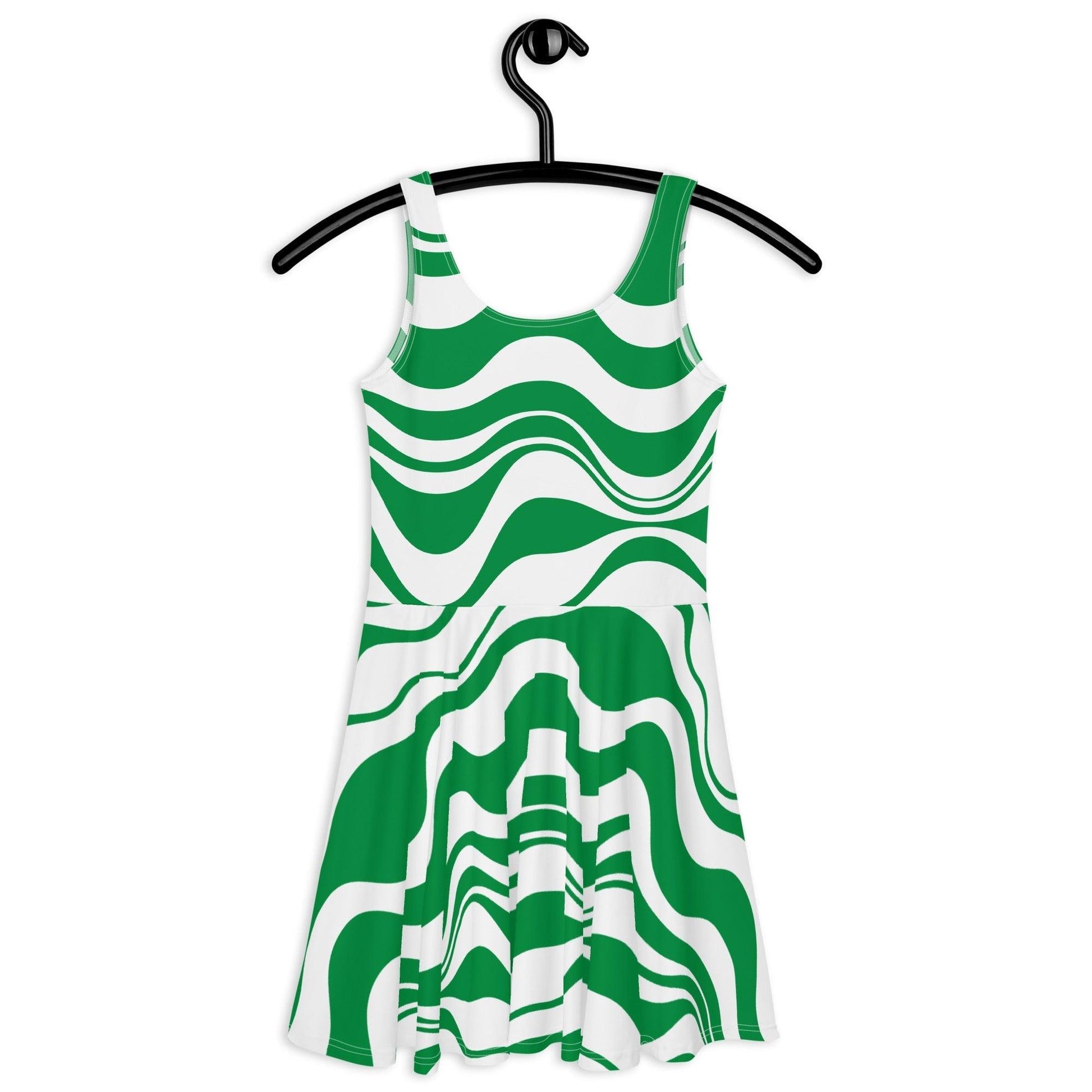 Skater Dress - ENERGY WAVES green