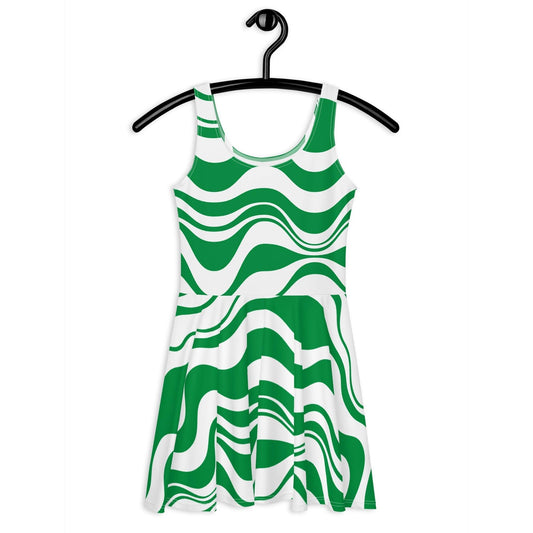 Skater Dress - ENERGY WAVES green
