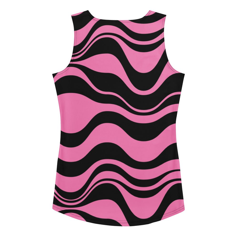 Tank Top - ENERGY WAVES pink black