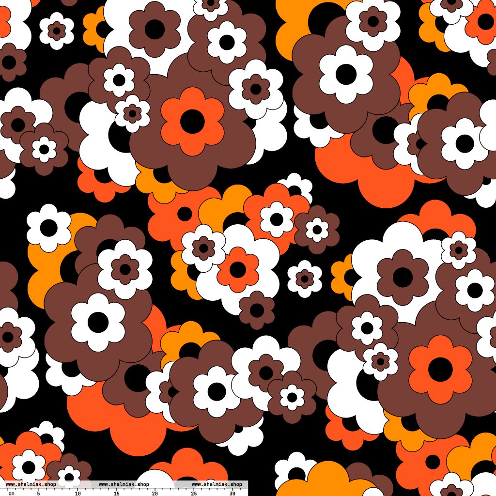 Fabric - ERICA orange brown