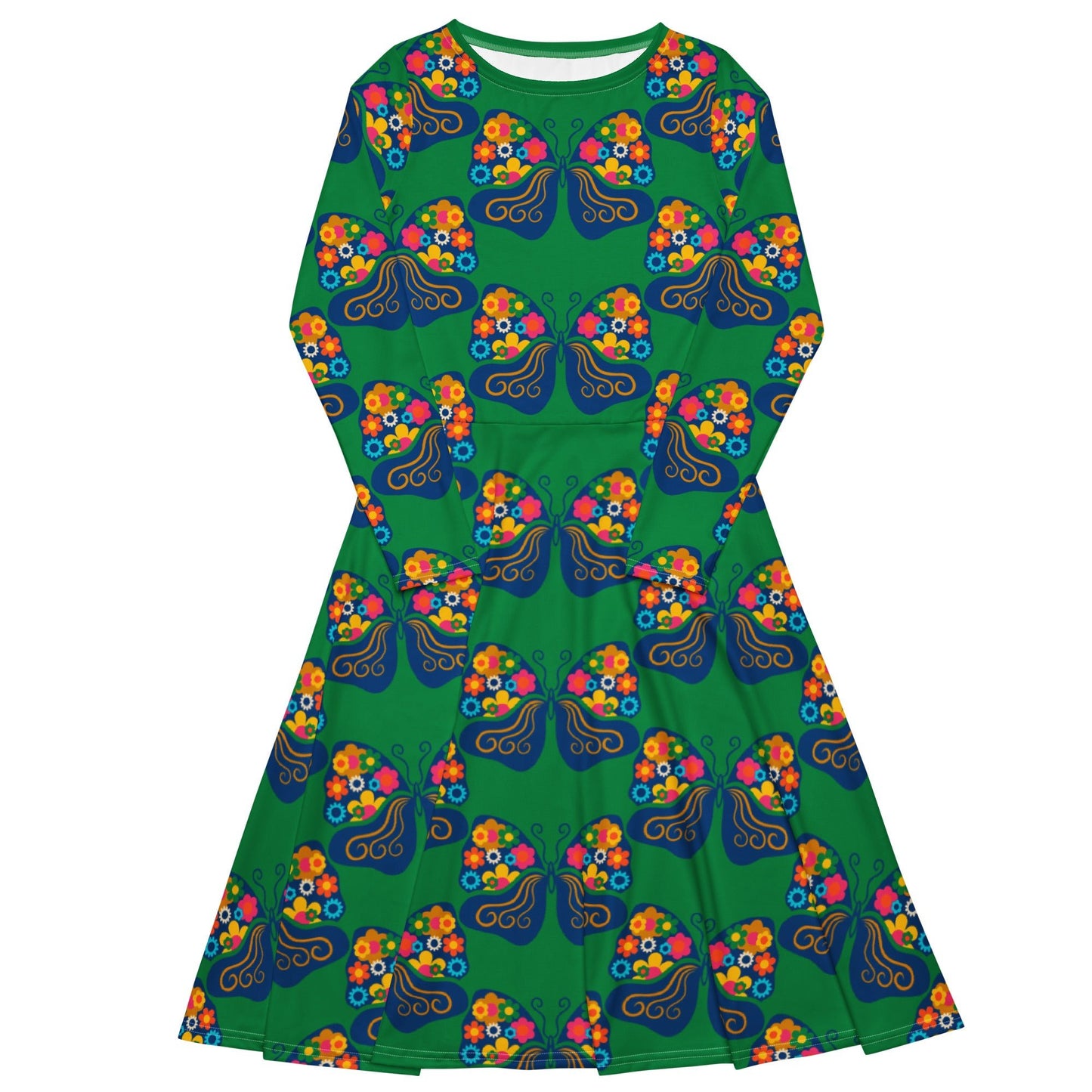 Midi Dress - FAB FLOVERYFLY green