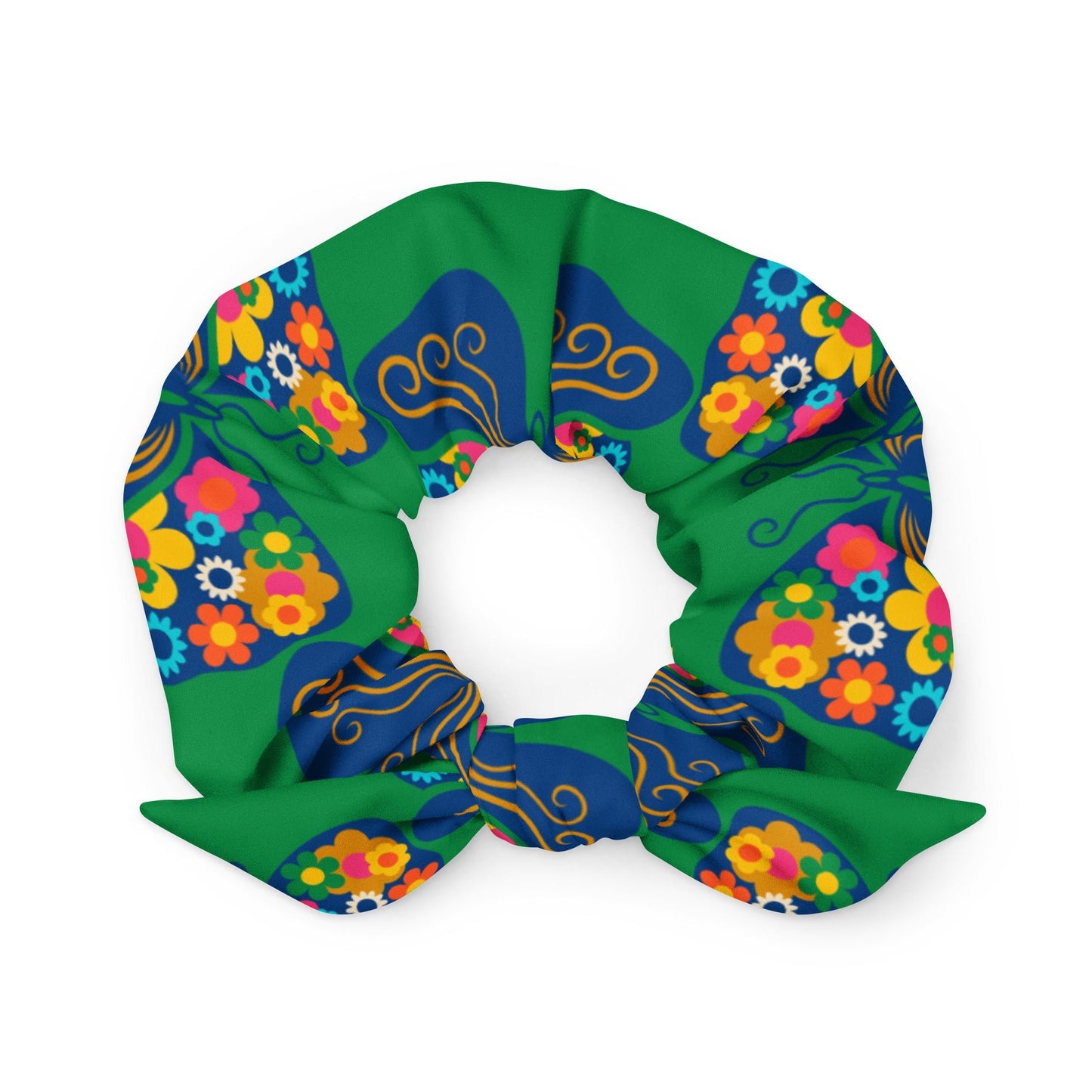 Scrunchie - FAB FLOVERYFLY green