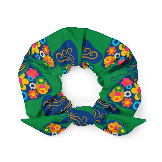 Scrunchie - FAB FLOVERYFLY green